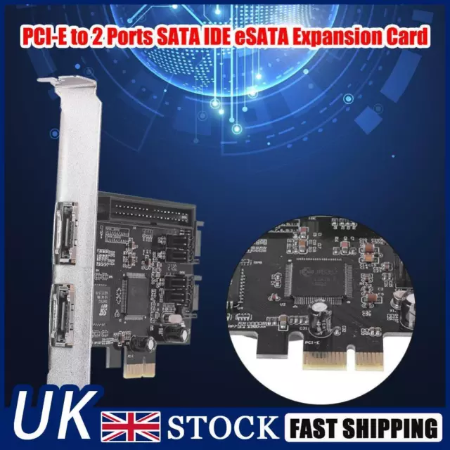 PCIe to 2 Ports SATA IDE eSATA RAID Controller Cards PCI Express Expansion Card