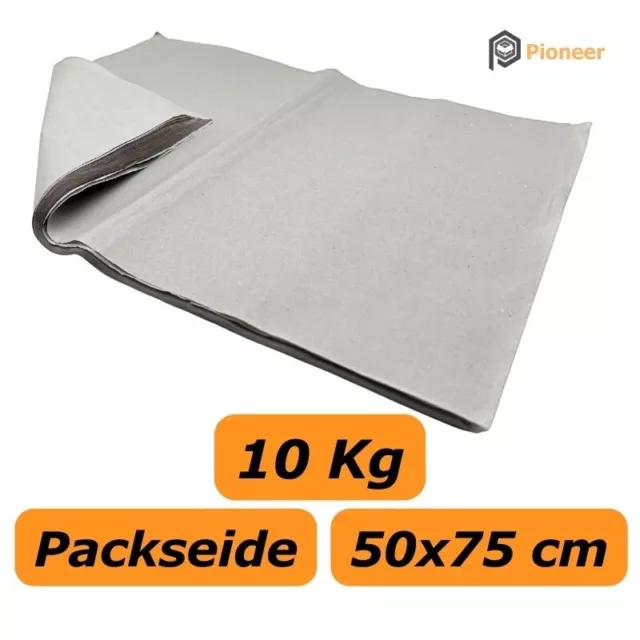 10 Kg Packseide 50x75 cm Packpapier Geschirrpapier Seidenpapier Hellgrau