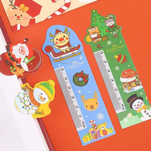 3PCS Cartoon Cute Christmas Ruler 6cm Drawing Ruler Creative Christmas Gift Sp