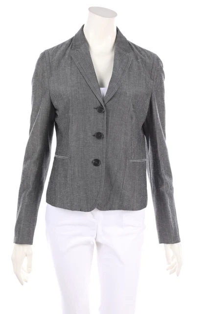 RENÉ LEZARD Blazer con Collare Reverse Lana Vergine Lino D 40 Sfumature di Grigio