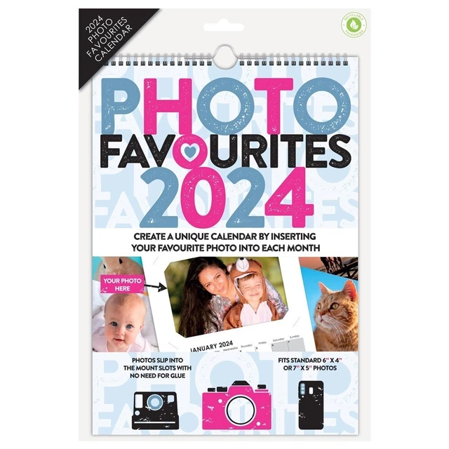 MAKE YOUR OWN Personalised A4 Photo Calendar 2024 Add Pictures Unique