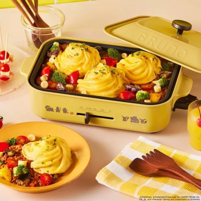 Pokemon X Bruno Compact Chaud Plaque Mini Pancakes Jaune AC100V Cadeau Neuf