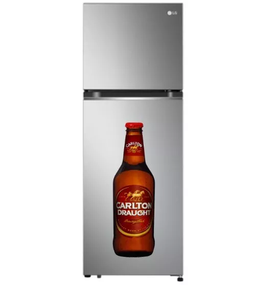 Sticker CARLTON Draught Beer Bottle Sticker 200x500mm Decal Plaque Sign Poster