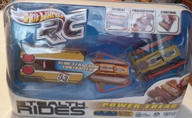2010 Mattel Hot Wheels RC Stealth Rides Power Tread New , Sealed In Box.