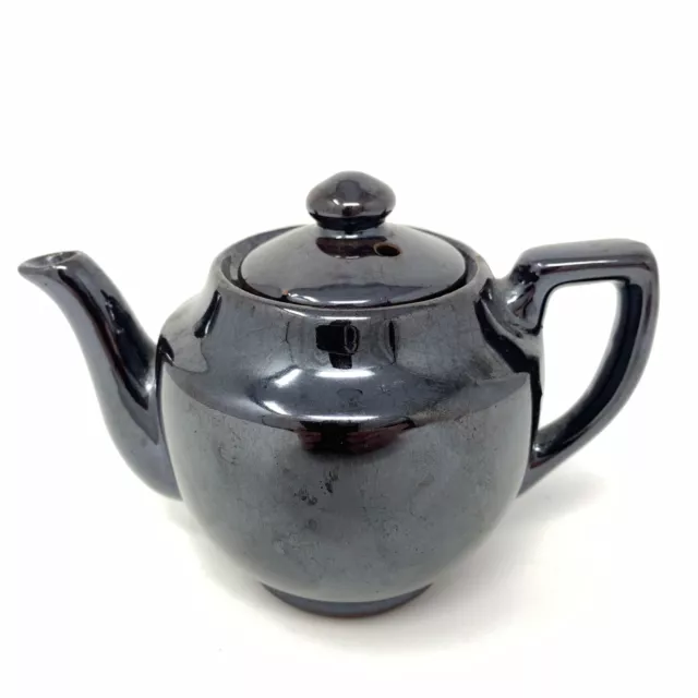Vintage Redware Individual Serving Teapot Small Tea Pot with Lid Occupied Japan