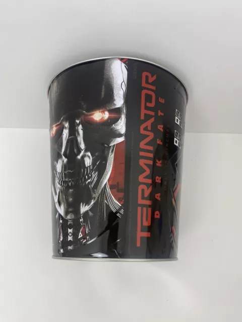 Terminator Dark Fate Movie Golden Link Cinemas Popcorn Tin Bucket 130oz Can