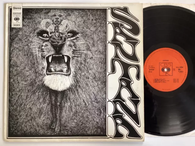 Santana Debut Vinyl Lp Cbs Solid Orange 1969 Jingo Evil Ways