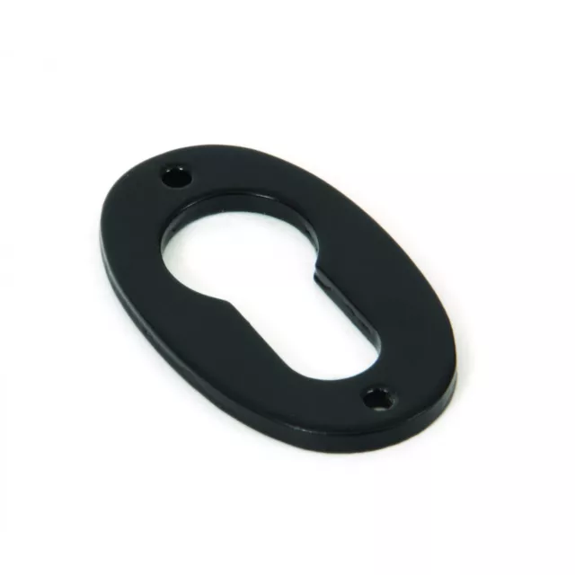 From The Anvil 33830 Black Oval Euro Cylinder Escutcheon, key hole Surround