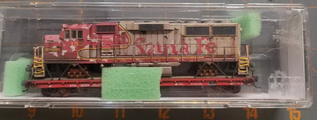 N  Hopkins Custom IM 60' Flat W/ ATSF Santa Fe GP60M load  Rd# 95338 (P)