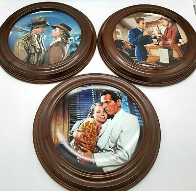 Casablanca Limited Edition Collector Plates 1st, 2nd, 3rd in the Series w/Frames
