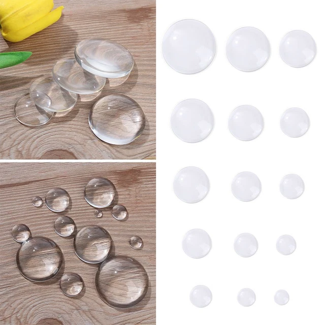 Glas Edelstein-Glas-Patch Klarer Kristall Glas mit flacher Rückseite