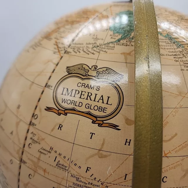 Crams Imperial World Globe RUSSIA Mongolia Germany USA Vintage 3