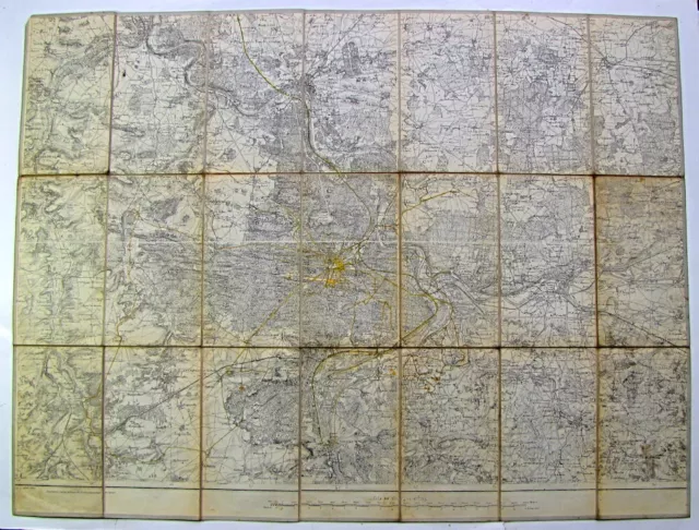 Carte Etat-major 1902 map Service géographique armée Fontainebleau Melun Nemours