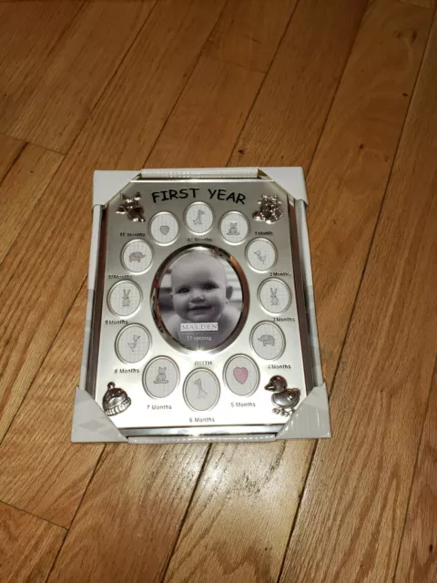 Baby "My First Year" Picture Frame, Malden International Designs, New In Box