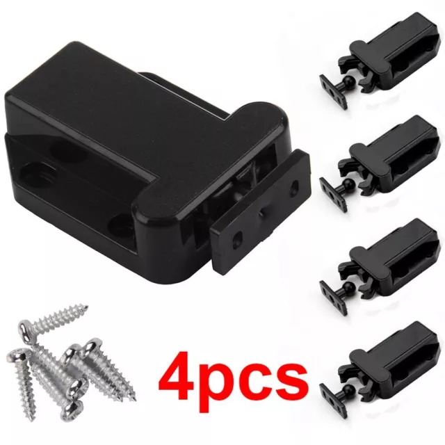 4pcs Push To Open Beetles Drawer Cabinet Latch Catch Touch Release Cupboard Door