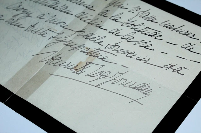 lettre autographe signée à Marthe Daudet à propos de la mort de Philippe Daudet by Herminie de