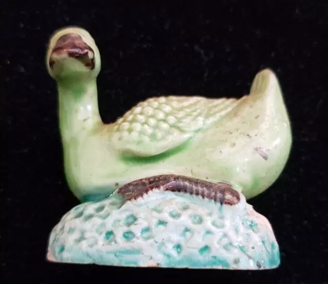 Chinese Miniature Pottery Rooster Figurine China Vintage