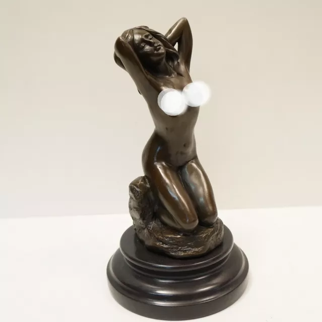 Art Nouveau Style Statue Sculpture Dancer Sexy Pin-up Art Deco Style Bronze Sign