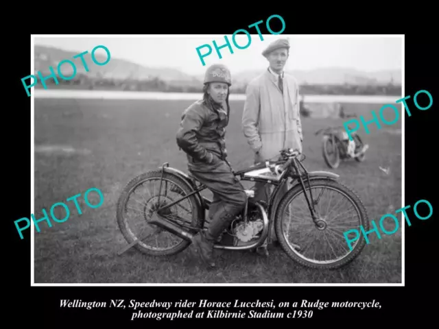 8x6 HISTORIC PHOTO OF WELLINGTON NZ RUDGE SPEEDWAY MOTORCYCLE c1930 KILBIRNIE 1