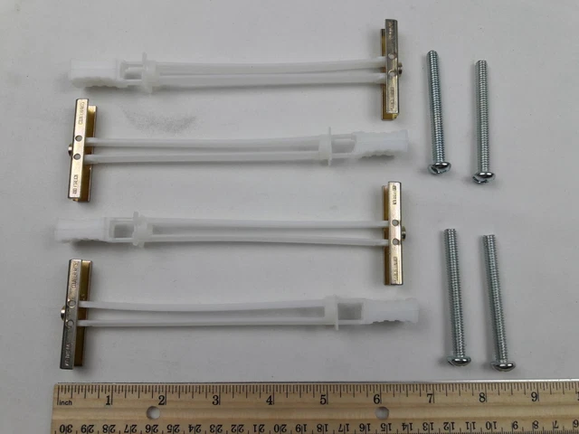 4 Pcs TOGGLER Snaptoggle 80lb Drywall Anchors w/ Bolts for ¼-20 Fastener Size
