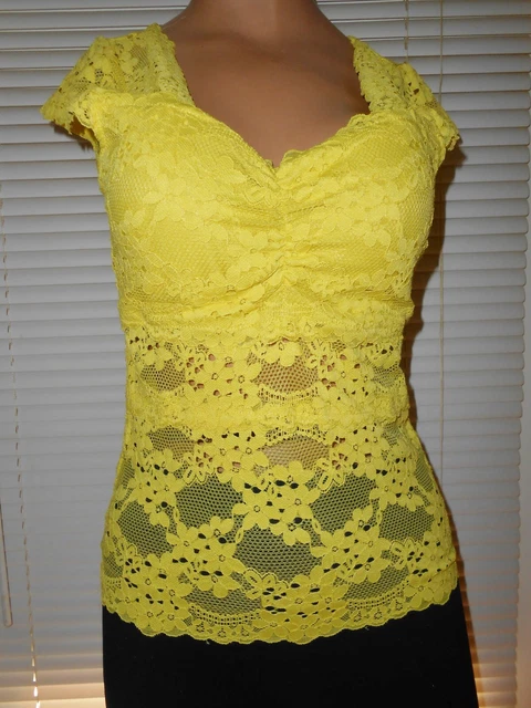 Bustier Dentelle Jaune Citron  90 C