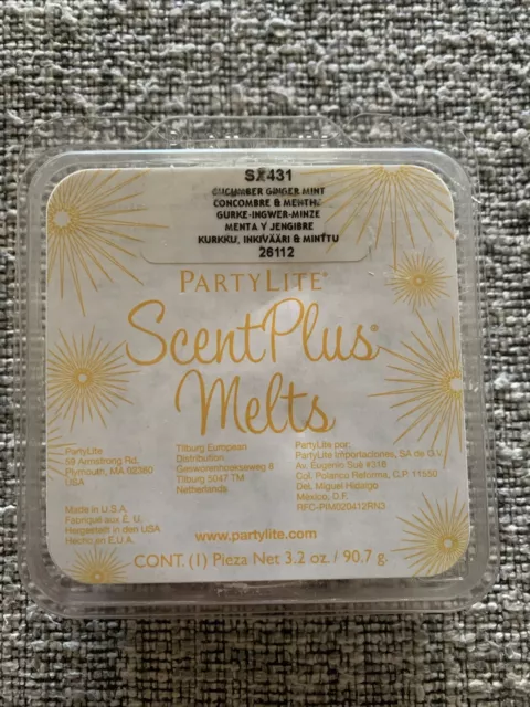 Party Lite SCENT PLUS MELTS SX431 CUCUMBER GINGER MINT 26112