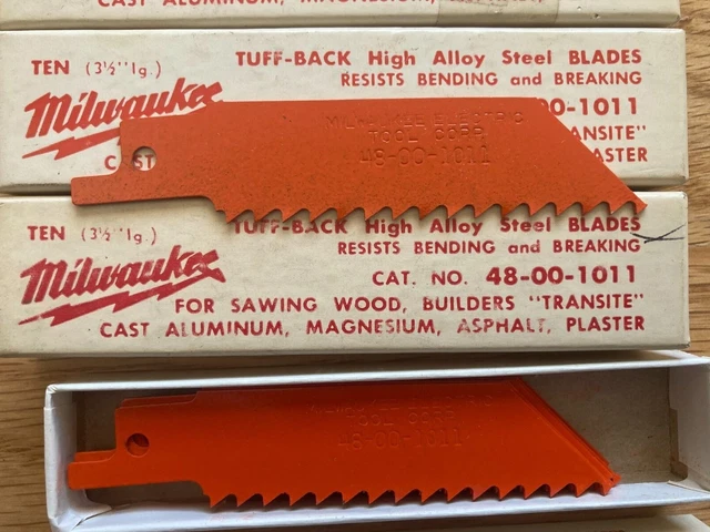 48-00-1011 (50 pk) Milwaukee 6T 3-1/2" Sawzall Orange High Alloy Blades wood