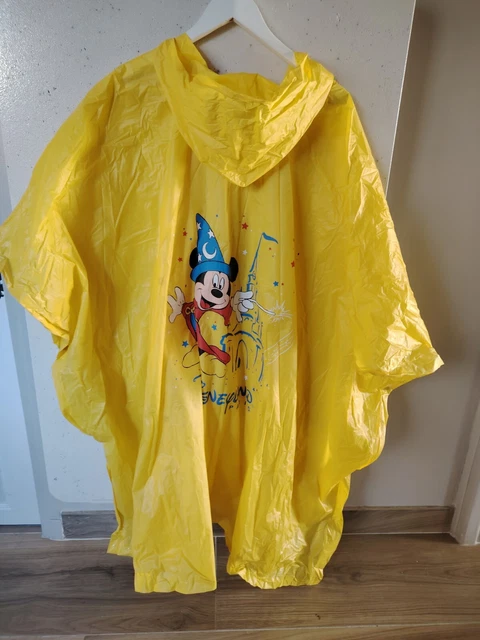 RARE VINTAGE 1990 Walt Disney Mickey Mouse Hooded Yellow Adult