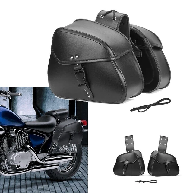 MOTORCYCLE PU LEATHER Saddle Bags For Honda Shadow ACE Aero Spirit VT