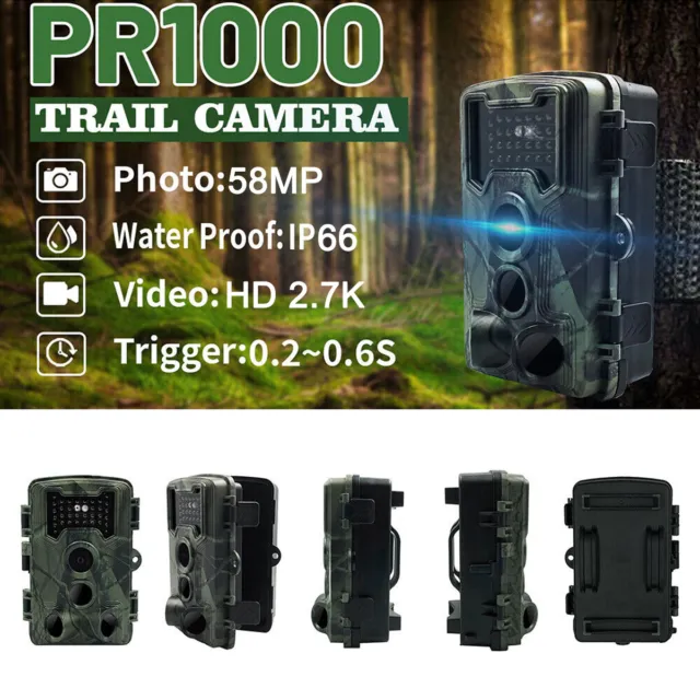 58MP 1080P Hunting Trail Camera Wildlife Waterproof Cam Night Vision+32G SD Card 3