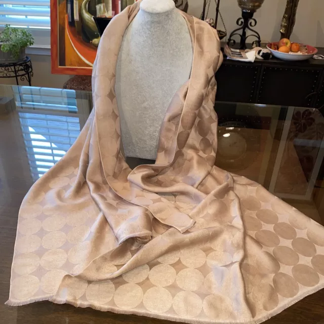 Bajra HUGE Pashmina Scarf Handwoven Nepal Oversized Rectangular Camel Beige Silk Bajra HUGE Pashmina Scarf Handwoven Nepal Oversized Rectangular Camel Beige Silk