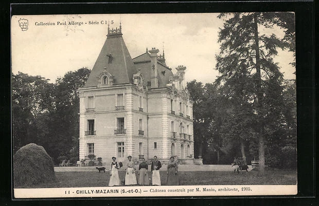 CPA CHILLY-MAZARIN, CHATEAU construit par M. Manin EUR 5,00 - PicClick FR