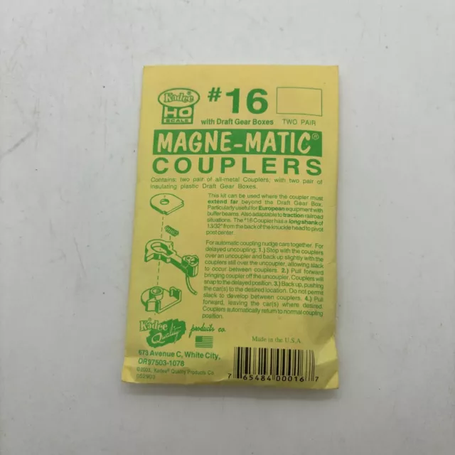 Kadee HO Scale Magne-Matic Couplers - #16