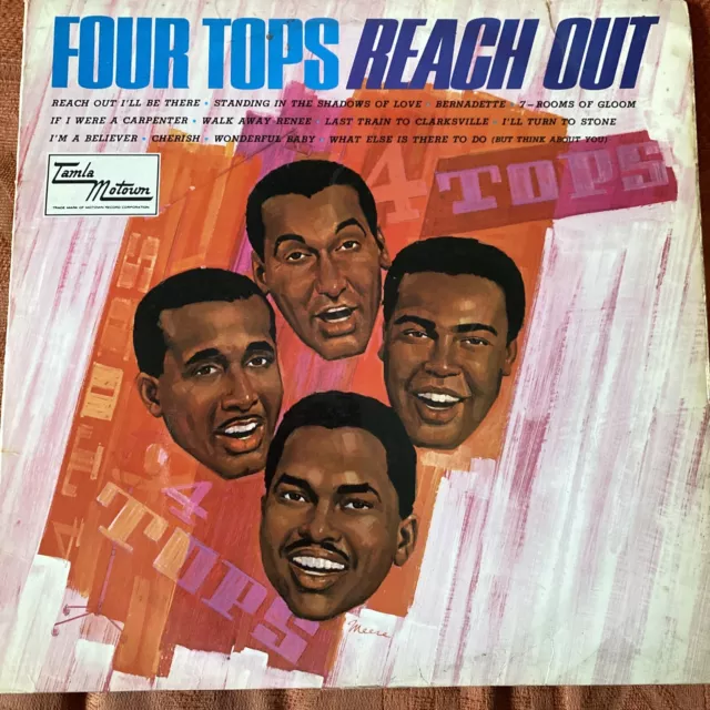 FOUR TOPS Reach Out LP Album Vinyl - TML 11056, UK Mono 1967 Tamla Motown