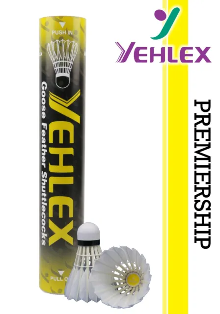 Yehlex Premiership Grade Badminton Feather Shuttlecocks - Speed 78 - Rrp £40