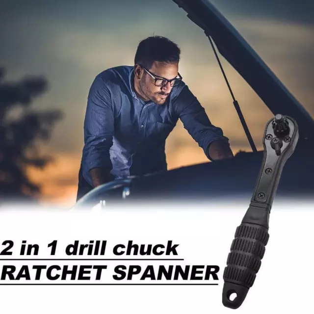 2 In 1 Drill Chuck Ratchet Spanner Labor Saving Drill Chuck Key Wrench