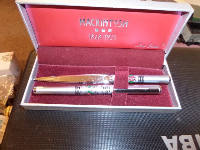 Charles Rennie Mackintosh Rose Column Letter Opener - 18cm Pewter, Handmade In England, Polished Finish - View #7