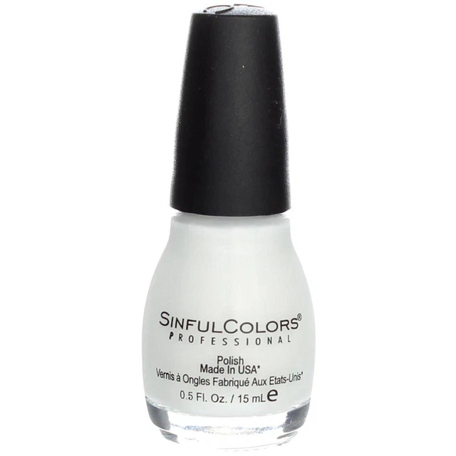 6 Pack Sinful Colors Professional Nail Polish, Snow Me White 101, 0.5 fl oz 6 Pack Sinful Colors Professional Nail Polish, Snow Me White 101, 0.5 fl oz