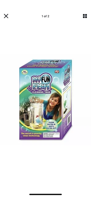 As Seen on TV 56028 My Fun Fish Tank, 4 3/4 x 6 x 10” Self Cleaning Used once