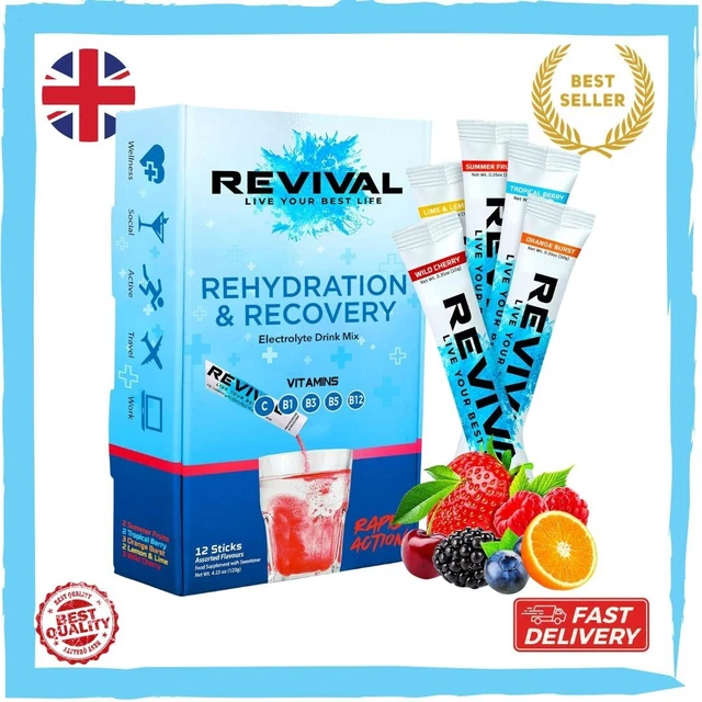 REVIVAL RAPID REHYDRATION Electrolytes Powder High Strength Vitamin C