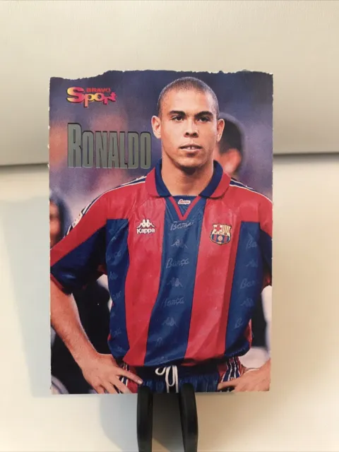 Ronaldo Il Fenomeno FC Barcelona BRAVO Sport Champion Card Barca FCB RARE selten