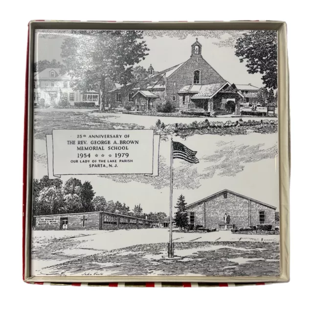 VTG John Gould Tile Rev. George Brown School - Our Lady of the Lake Sparta NJ