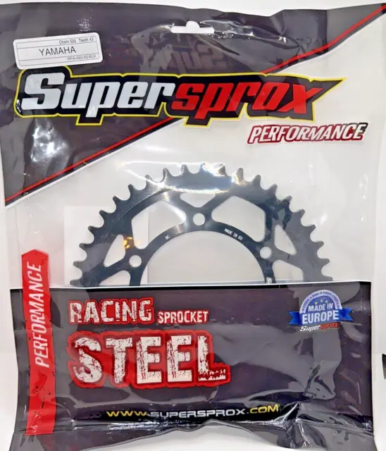 Supersprox sprocket RFA-480:43-Blk Chain 525 Teeth 43 Yamaha YZFR6 2006 To 2008