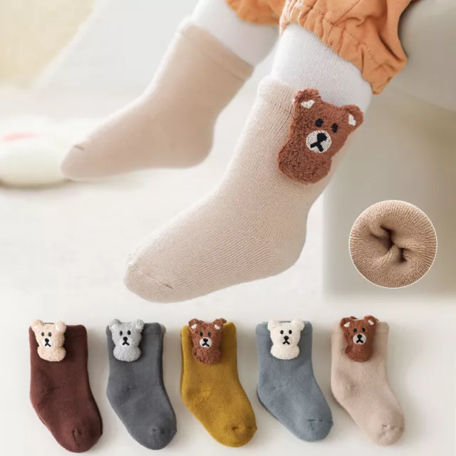 5 paia calzini neonato cartoni animati neonato calzini antiscivolo ragazzi ragazze calzini pavimento S