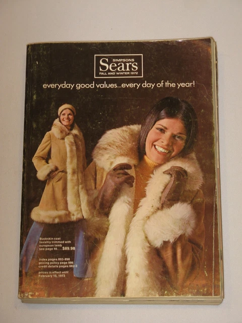 VINTAGE 1972 SIMPSONS-SEARS Fall & Winter Catalogue - Fashion ...