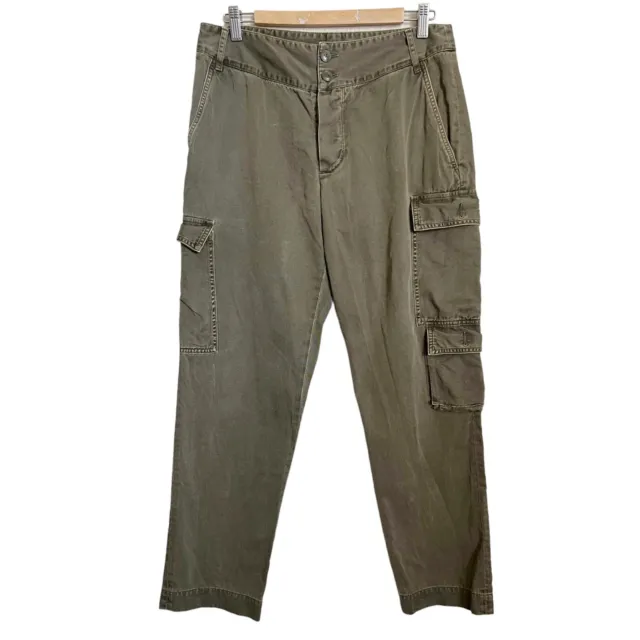 Boy By Band Of Outsiders Olive Green Button Fly Cotton Cargo Pants Sz 2 US M