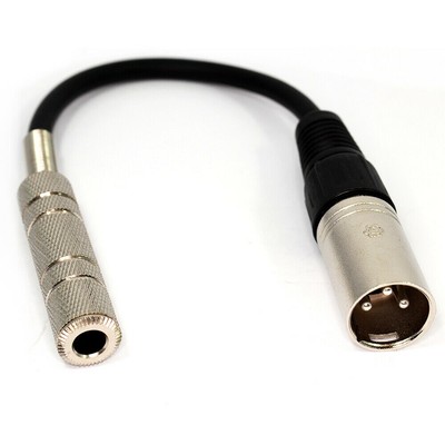 kenable 20cm XLR 3 Broche Douille À 6.35mm 0.6cm Jack Stéréo Audio Adaptateur Câble 