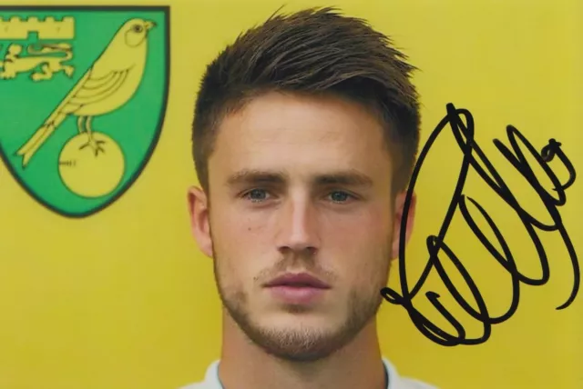 Foto 6X4 Firmata A Mano Ricky Van Wolfswinkel - Calcio Autografo Norwich City.