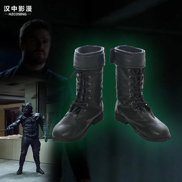 HZYM Green Arrow 5 Prometheus Cosplay Boots Shoes Custom Made Halloween Party