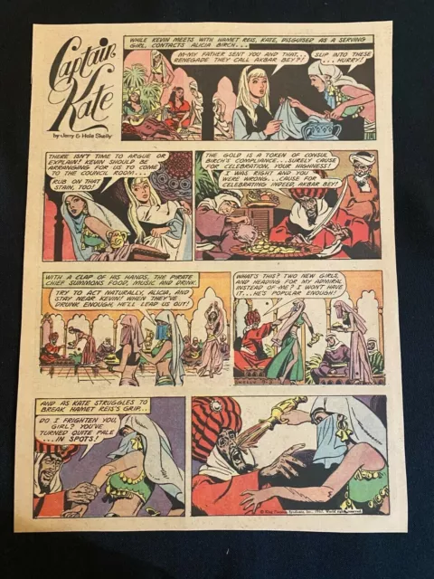 #T04 CAPTAIN KATE Lot of 11 Sunday Tabloid Full Page Comic Strips 1967